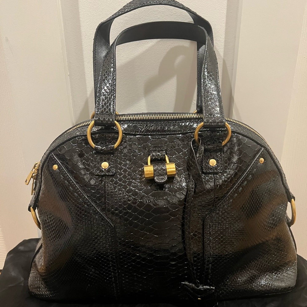 Authentic Ysl Muse Python Shoulder Bag - image 1